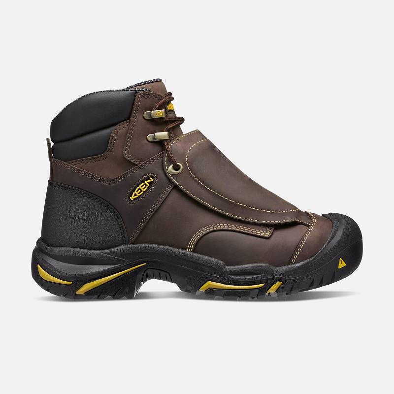 Keen Mt Vernon MET 6" Steel Toe Arbeitsschuhe Herren DE-48093 Cascade Brown - Keen Herrenschuhe Brau